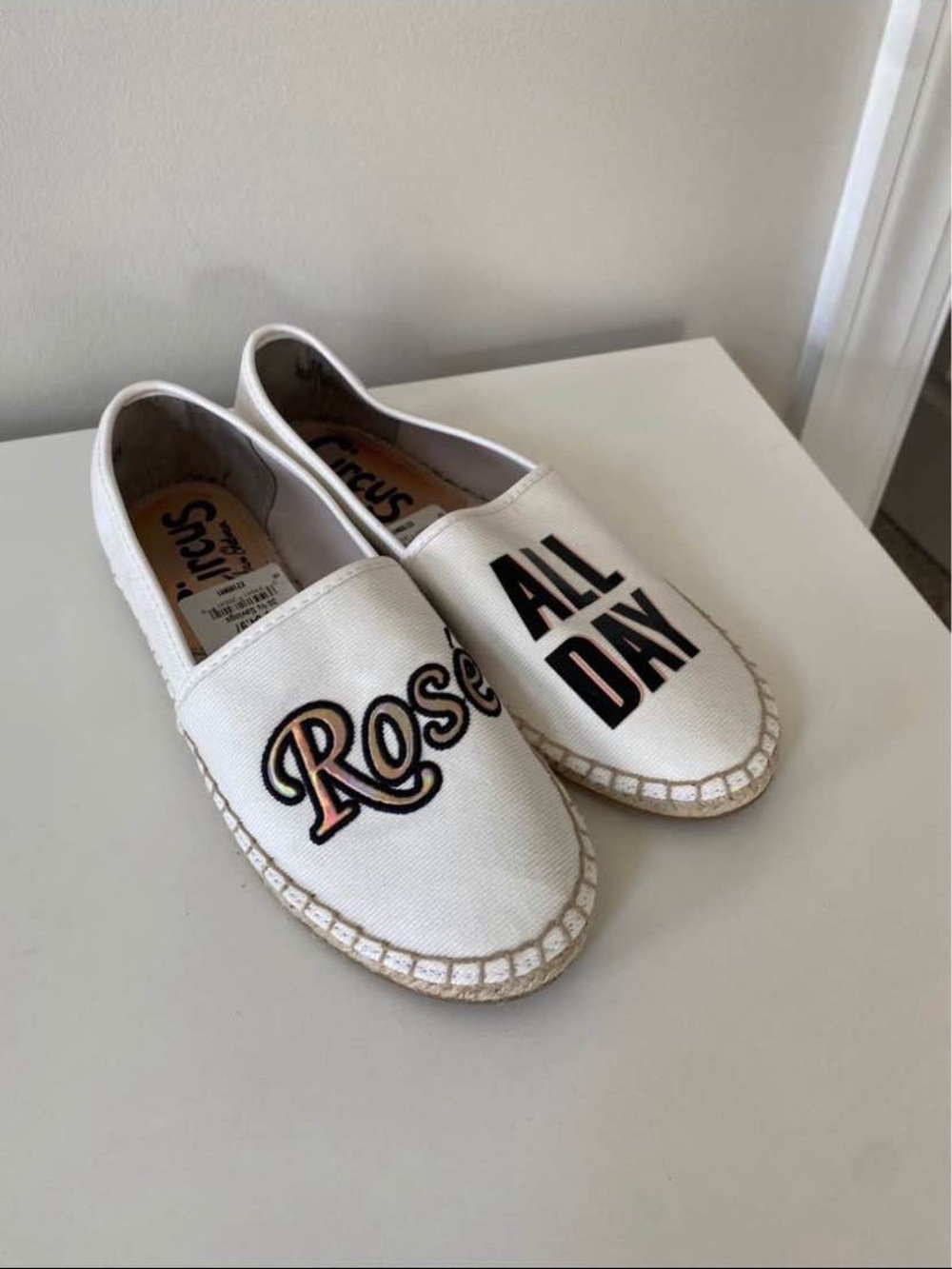 Circus by Sam Edelman Kids White Canvas 'Rosé' & 'All Day' Slip-On Espadrilles